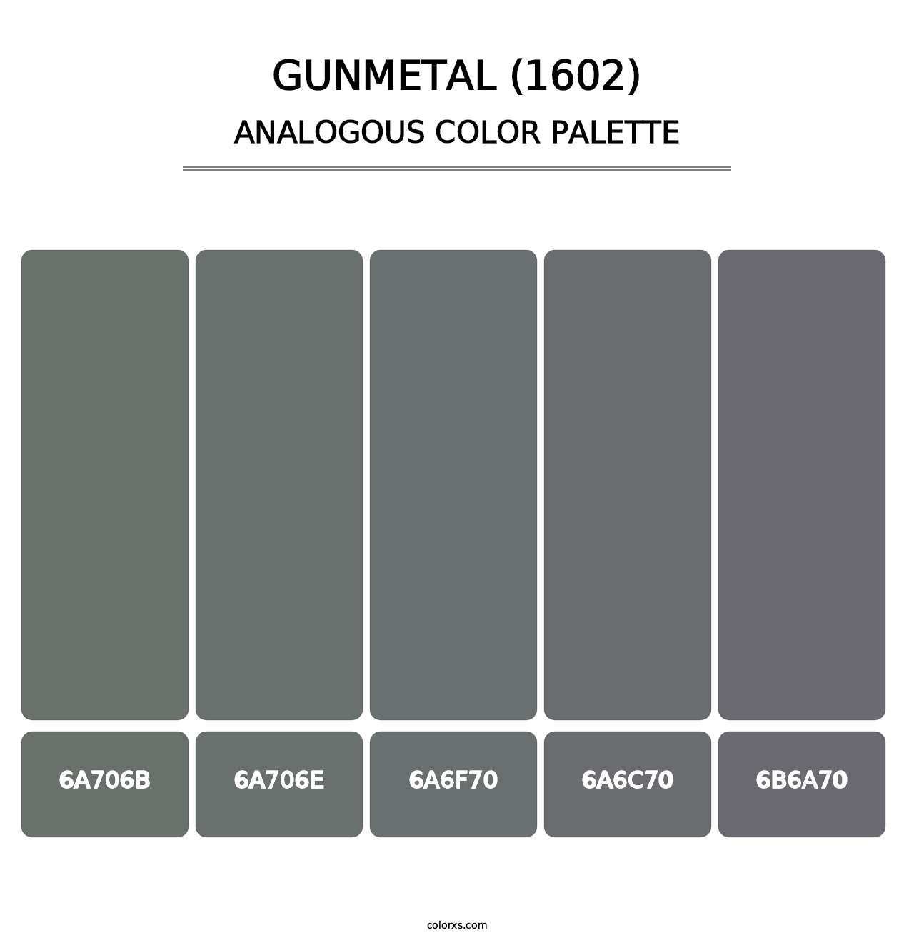 Gunmetal (1602) - Analogous Color Palette