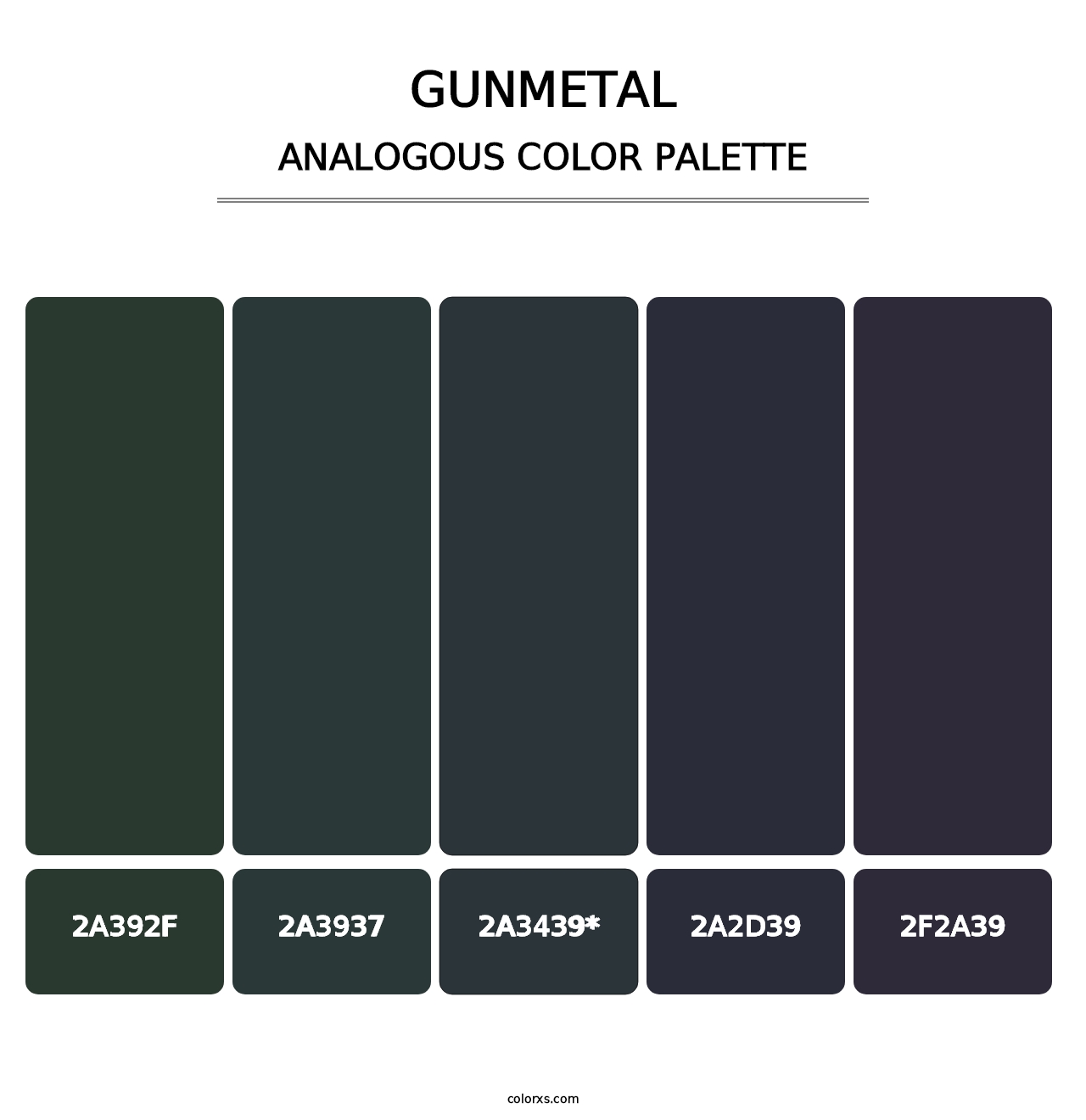 Gunmetal - Analogous Color Palette