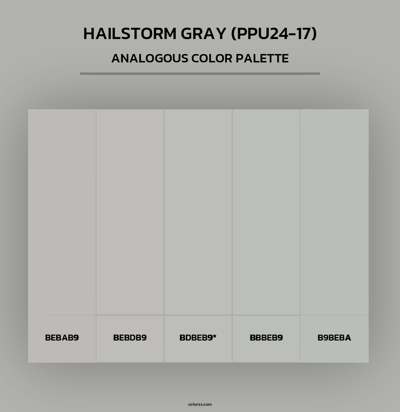 Hailstorm Gray (PPU24-17) - Analogous Color Palette