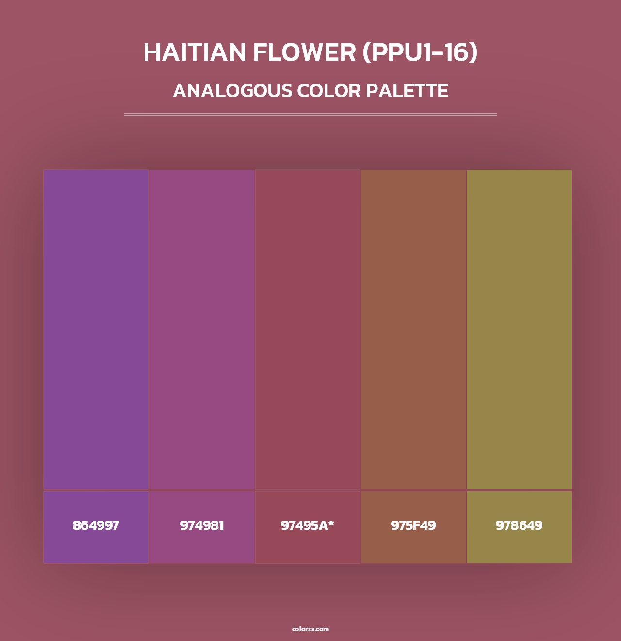 Haitian Flower (PPU1-16) - Analogous Color Palette
