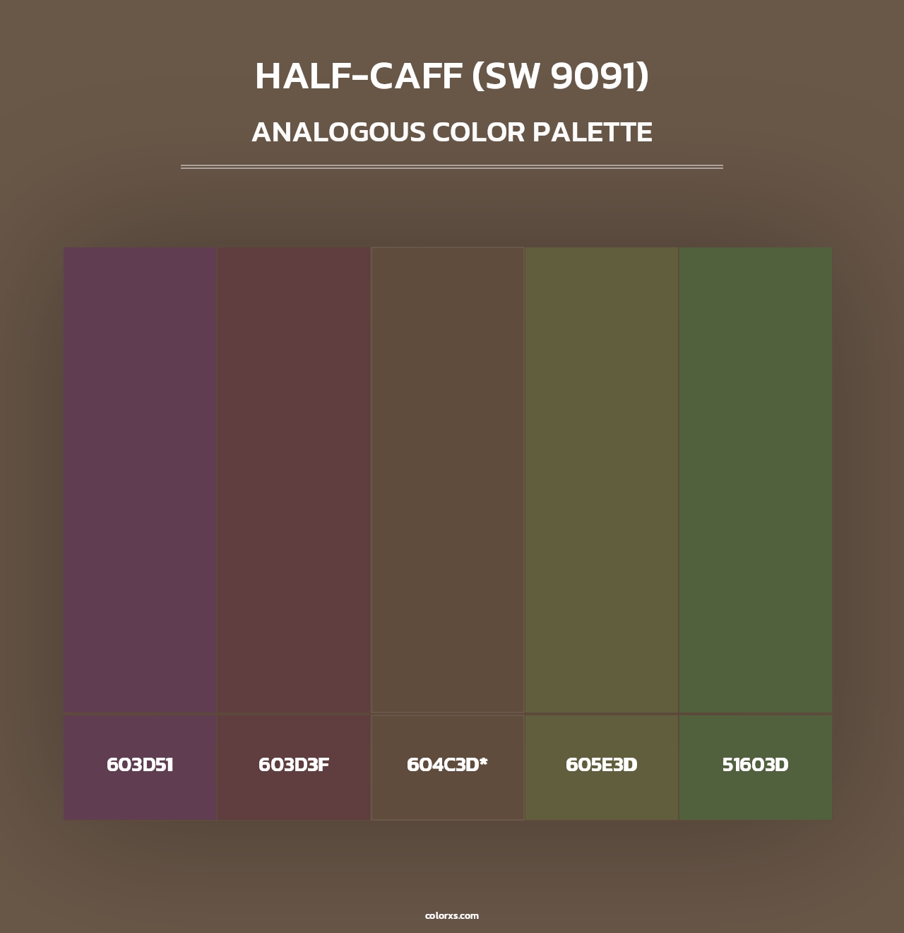 Half-Caff (SW 9091) - Analogous Color Palette