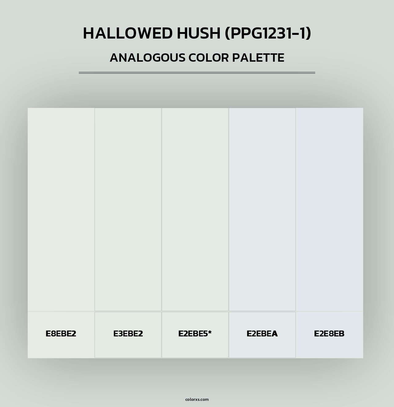 Hallowed Hush (PPG1231-1) - Analogous Color Palette