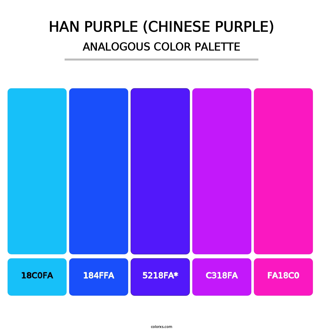 Han Purple (Chinese Purple) - Analogous Color Palette