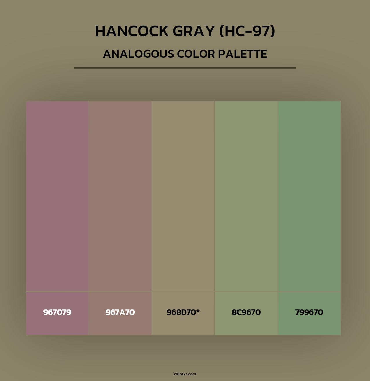Hancock Gray (HC-97) - Analogous Color Palette