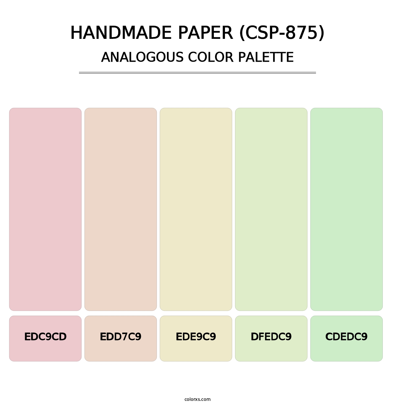 Handmade Paper (CSP-875) - Analogous Color Palette