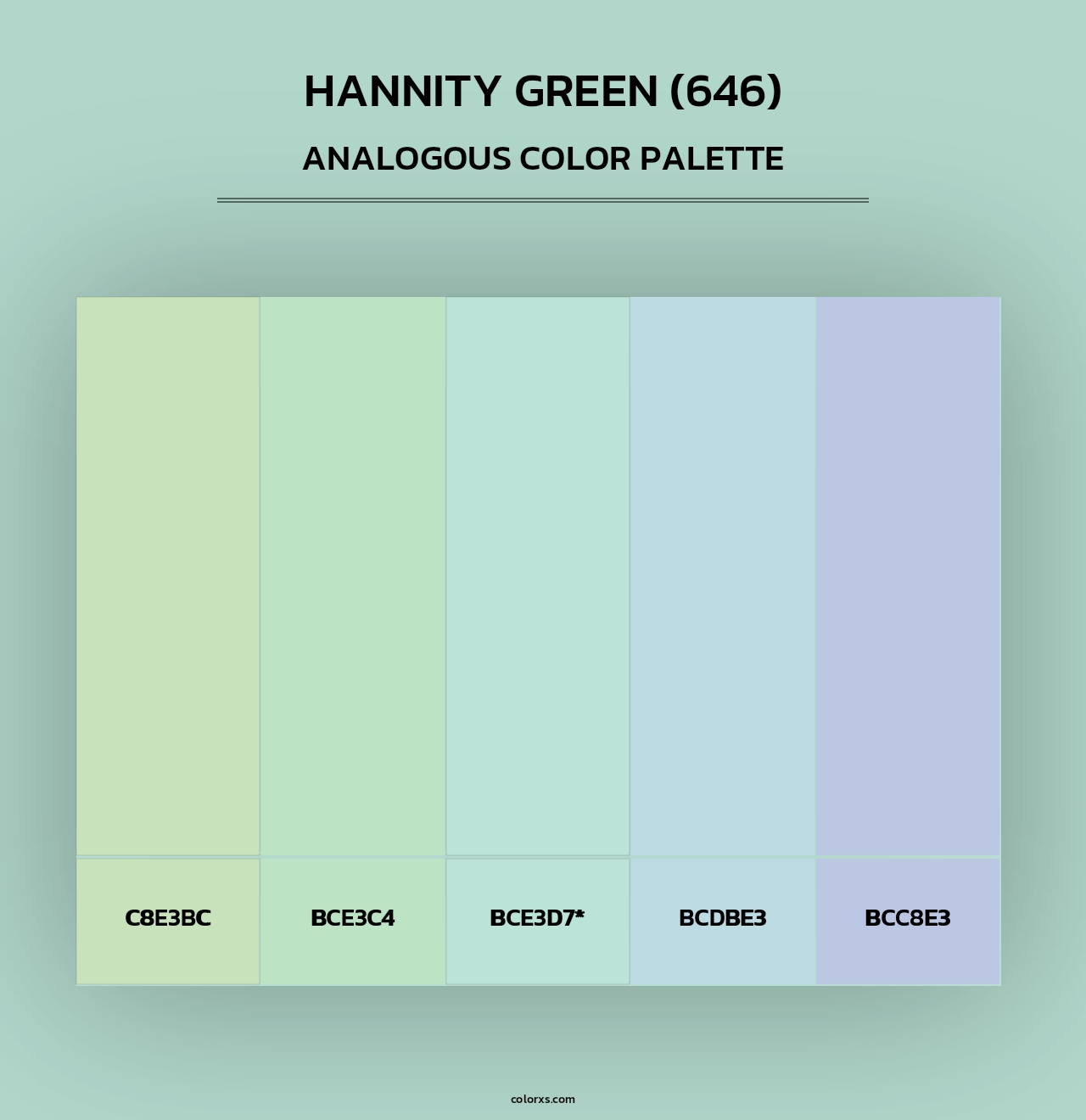Hannity Green (646) - Analogous Color Palette