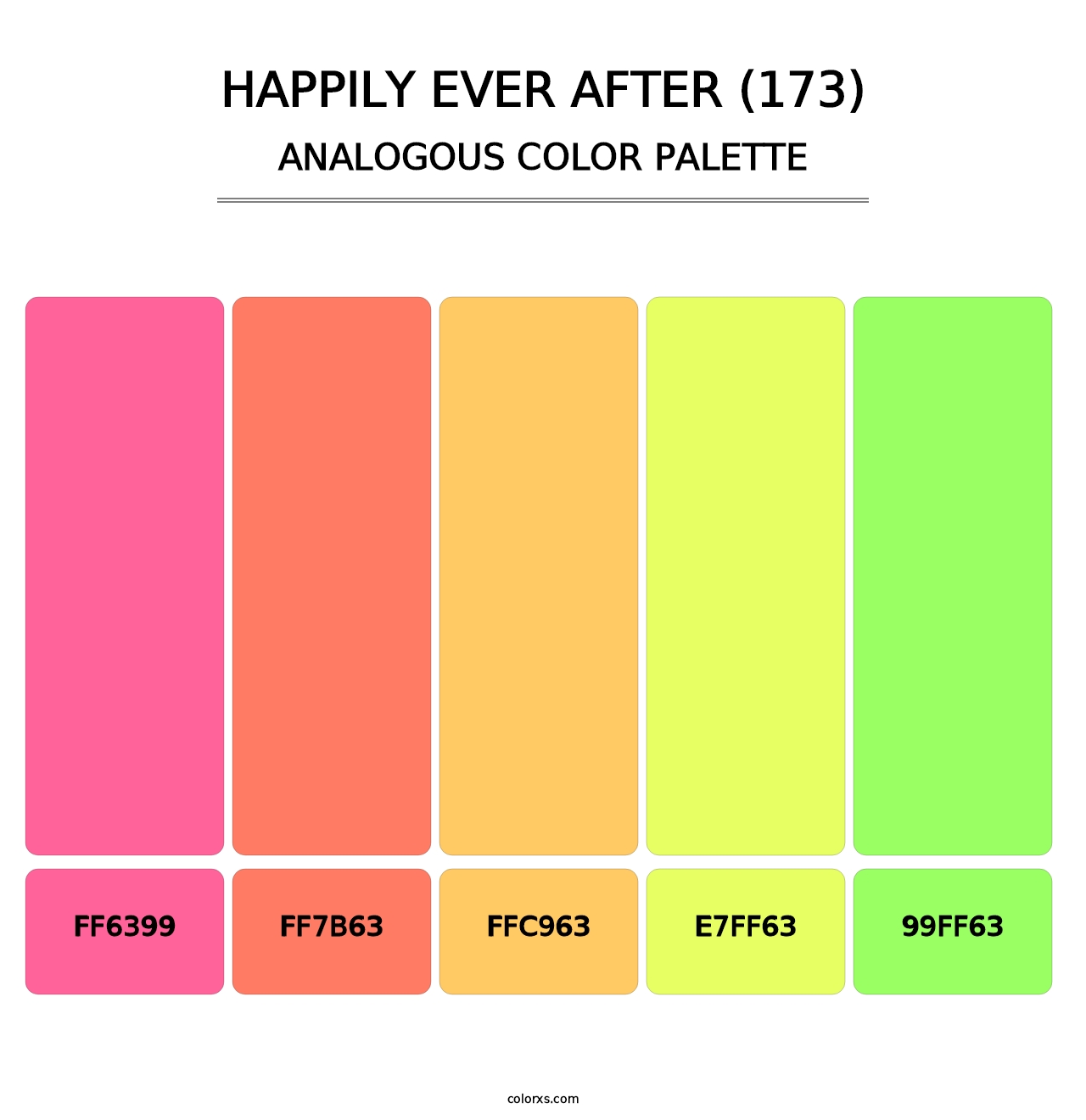 Happily Ever After (173) - Analogous Color Palette
