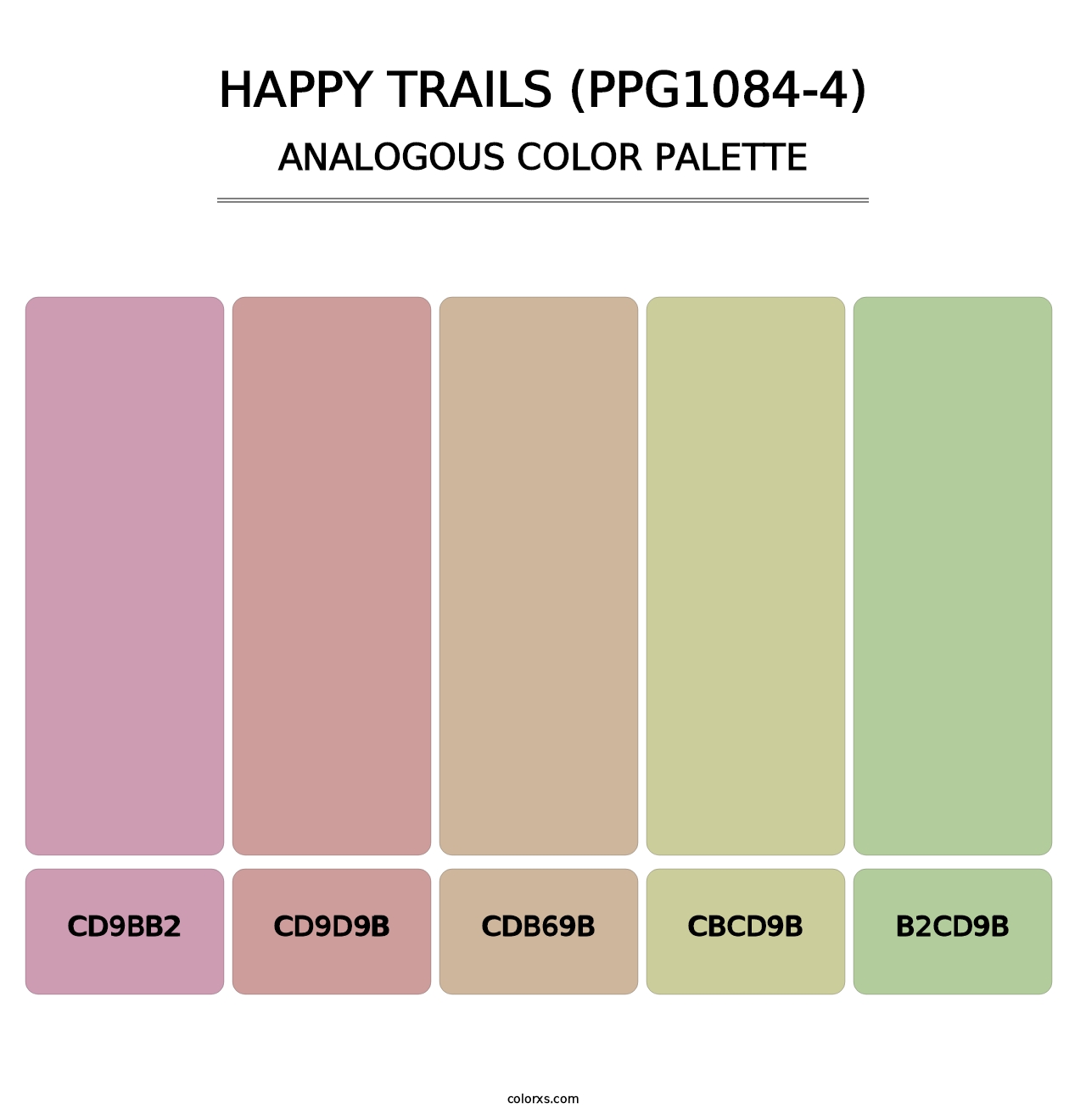 Happy Trails (PPG1084-4) - Analogous Color Palette