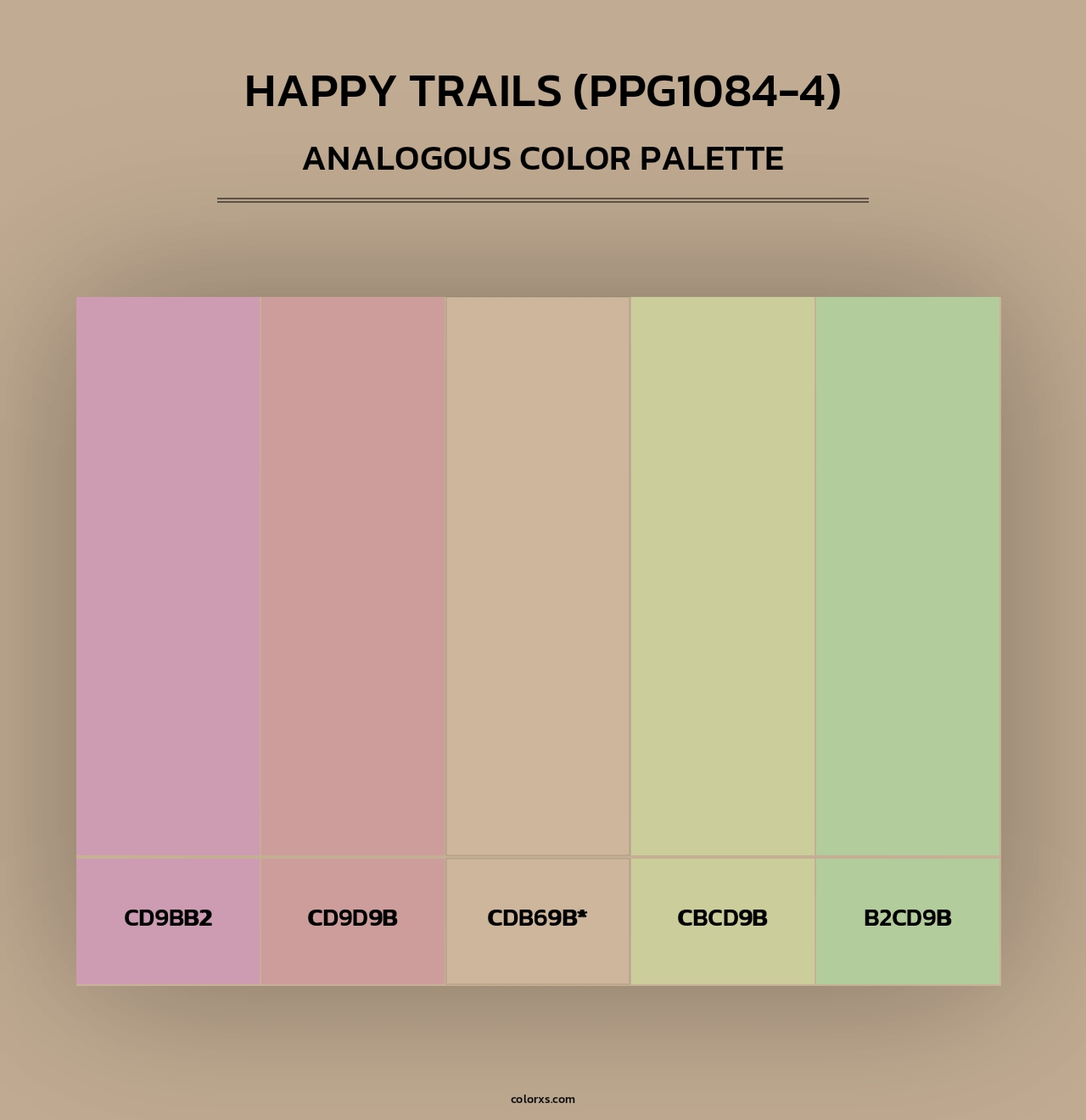 Happy Trails (PPG1084-4) - Analogous Color Palette