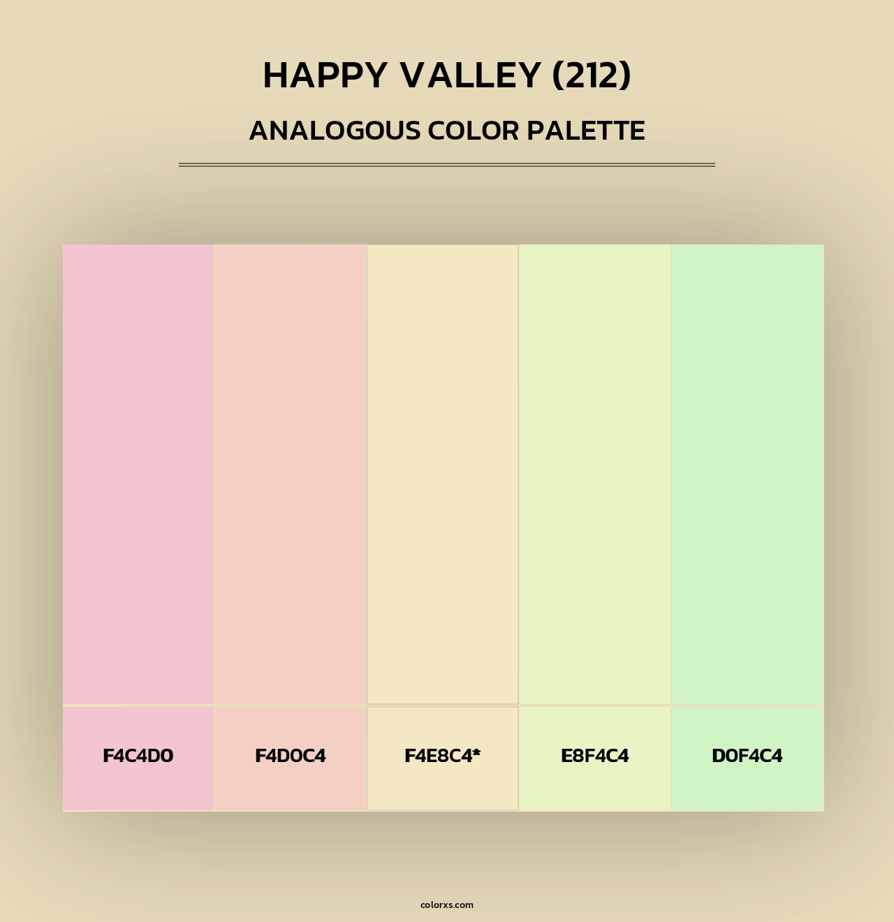 Happy Valley (212) - Analogous Color Palette