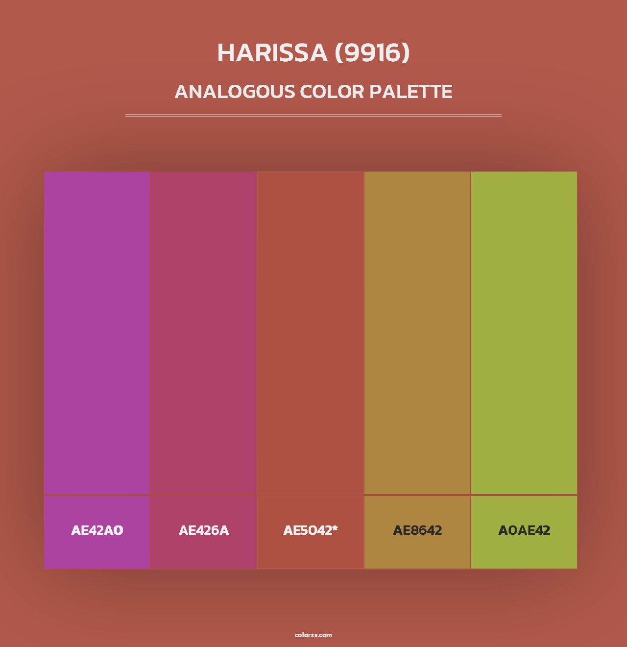 Harissa (9916) - Analogous Color Palette