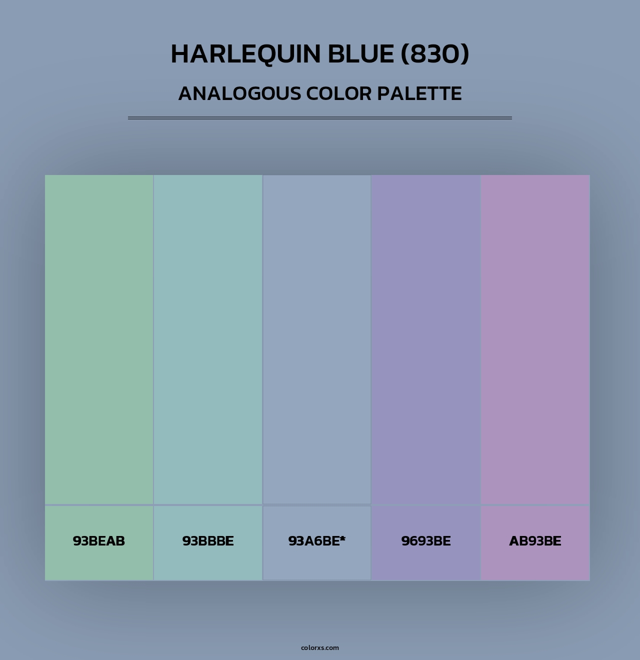 Harlequin Blue (830) - Analogous Color Palette