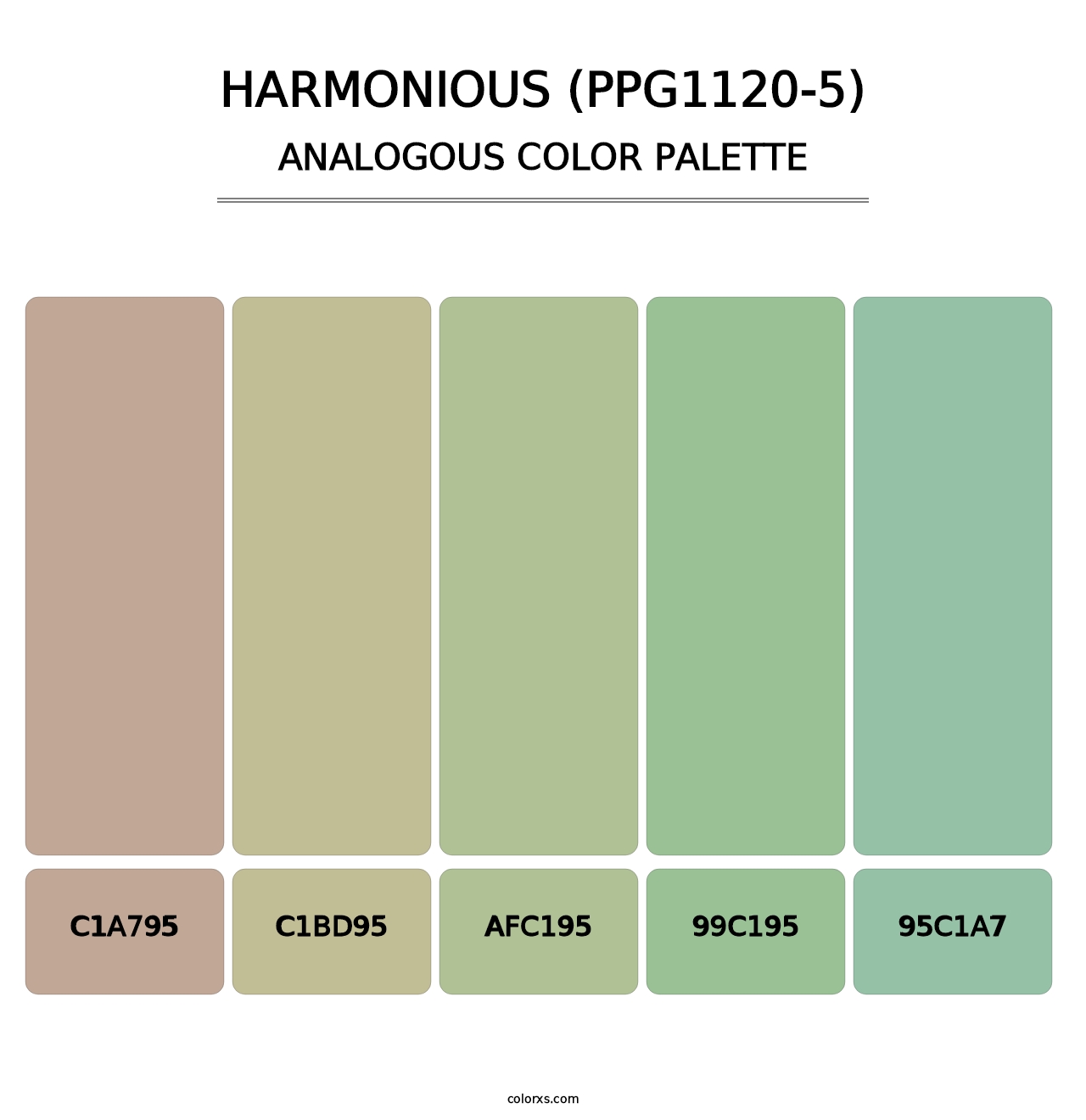 Harmonious (PPG1120-5) - Analogous Color Palette