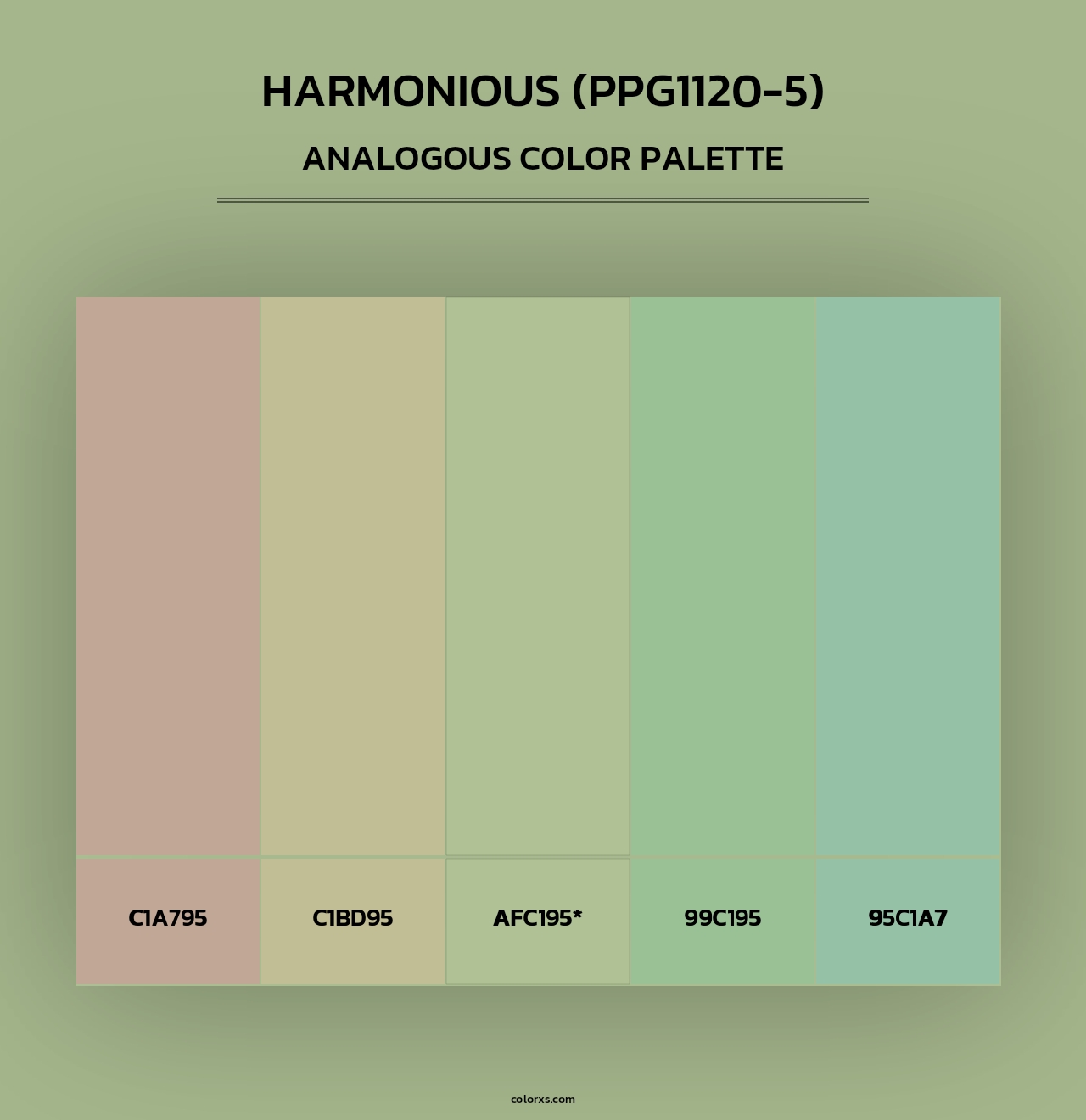 Harmonious (PPG1120-5) - Analogous Color Palette