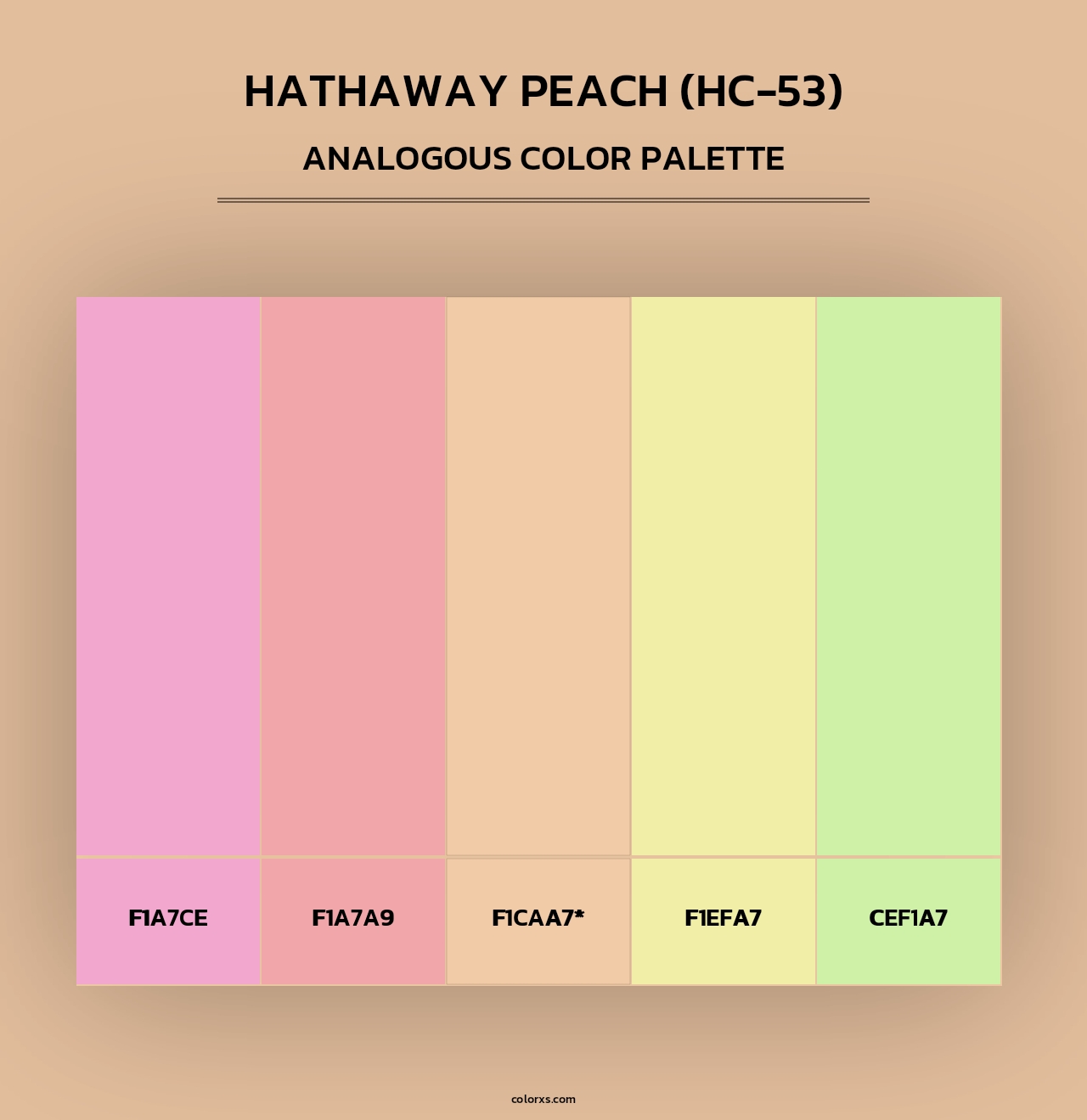 Hathaway Peach (HC-53) - Analogous Color Palette