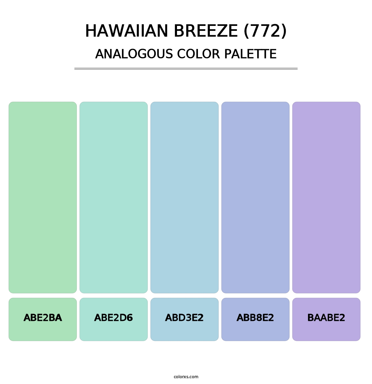 Hawaiian Breeze (772) - Analogous Color Palette