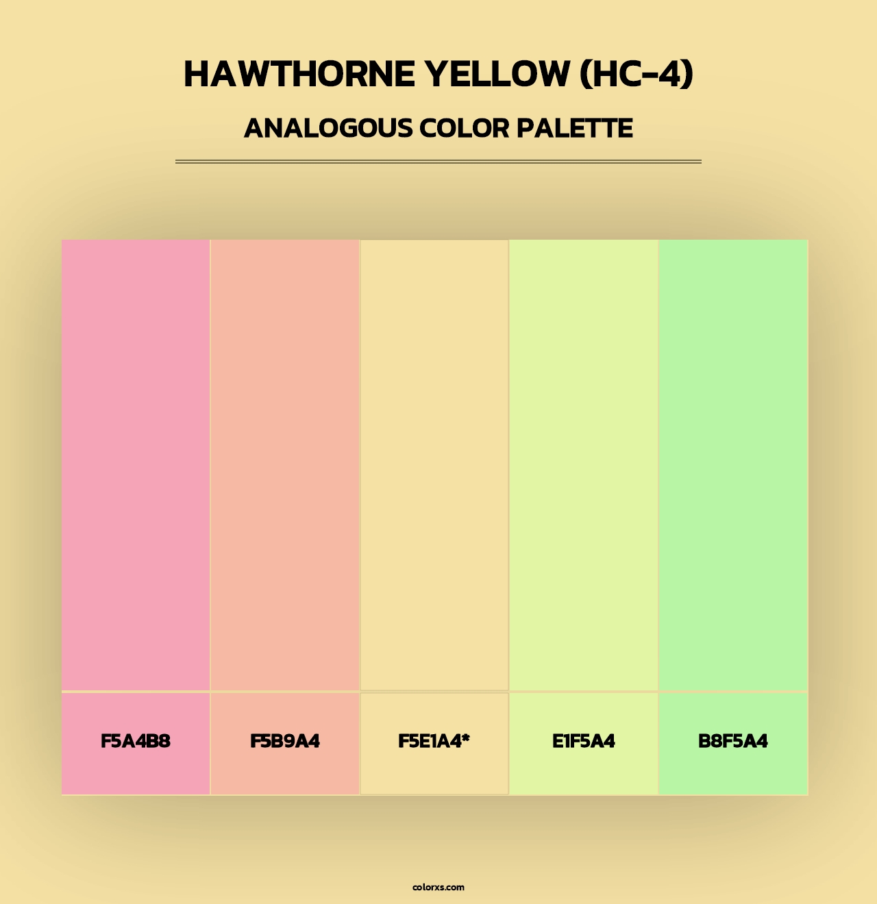 Hawthorne Yellow (HC-4) - Analogous Color Palette