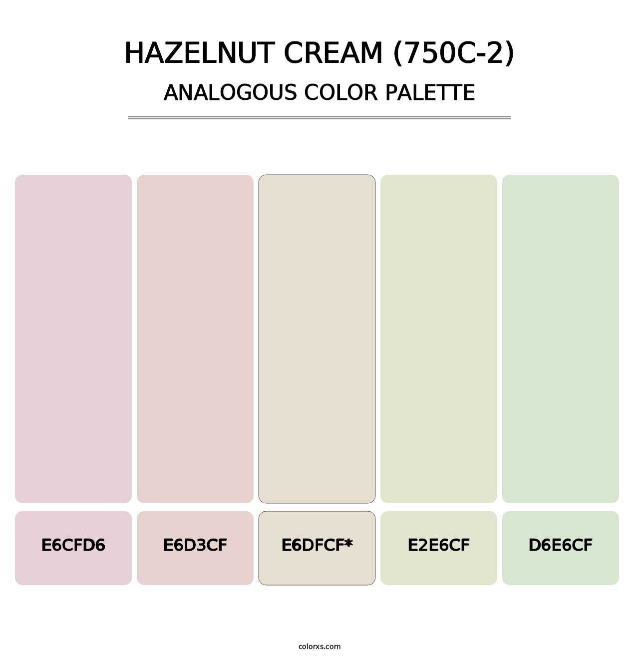 Hazelnut Cream (750C-2) - Analogous Color Palette
