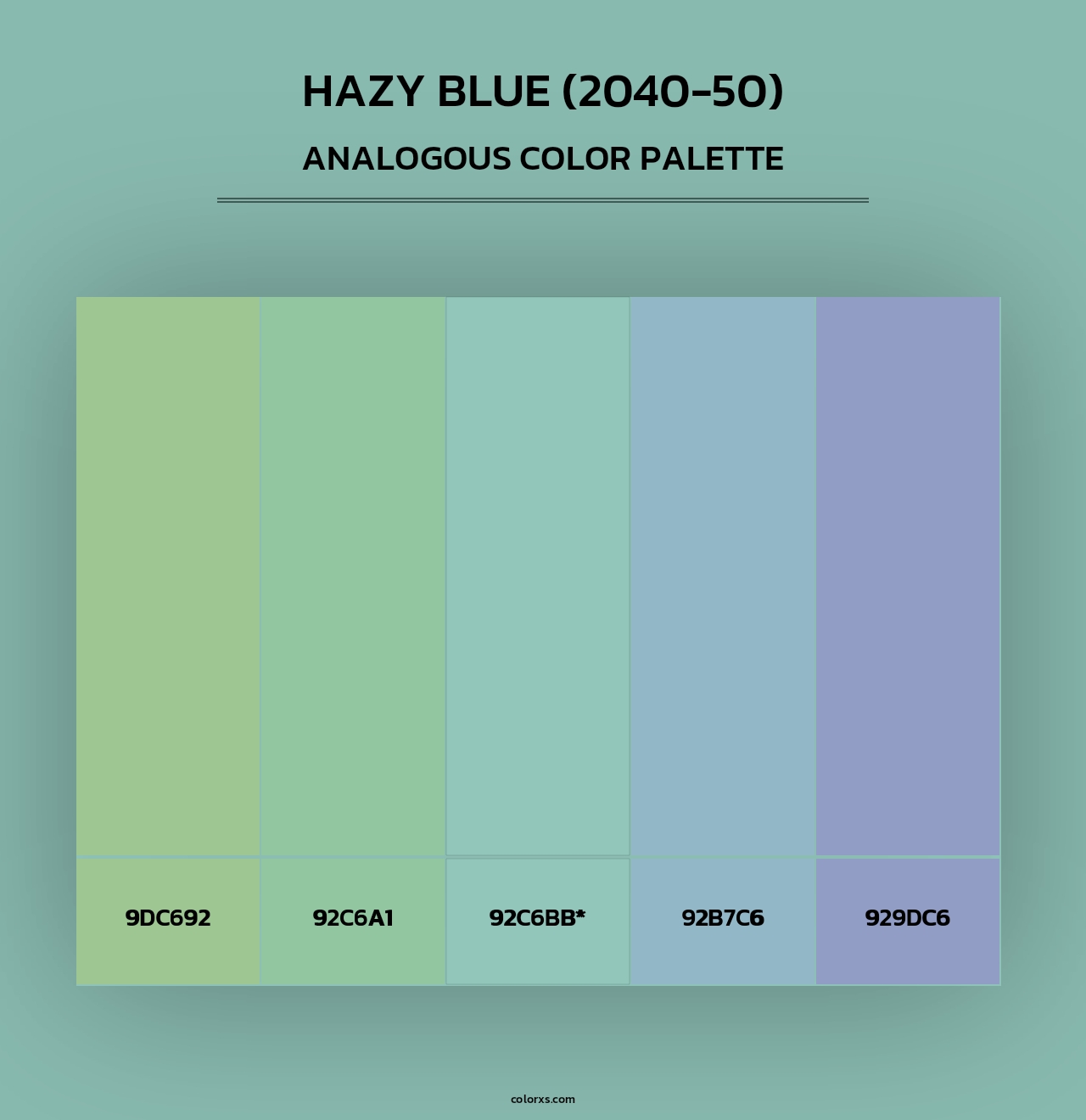 Hazy Blue (2040-50) - Analogous Color Palette