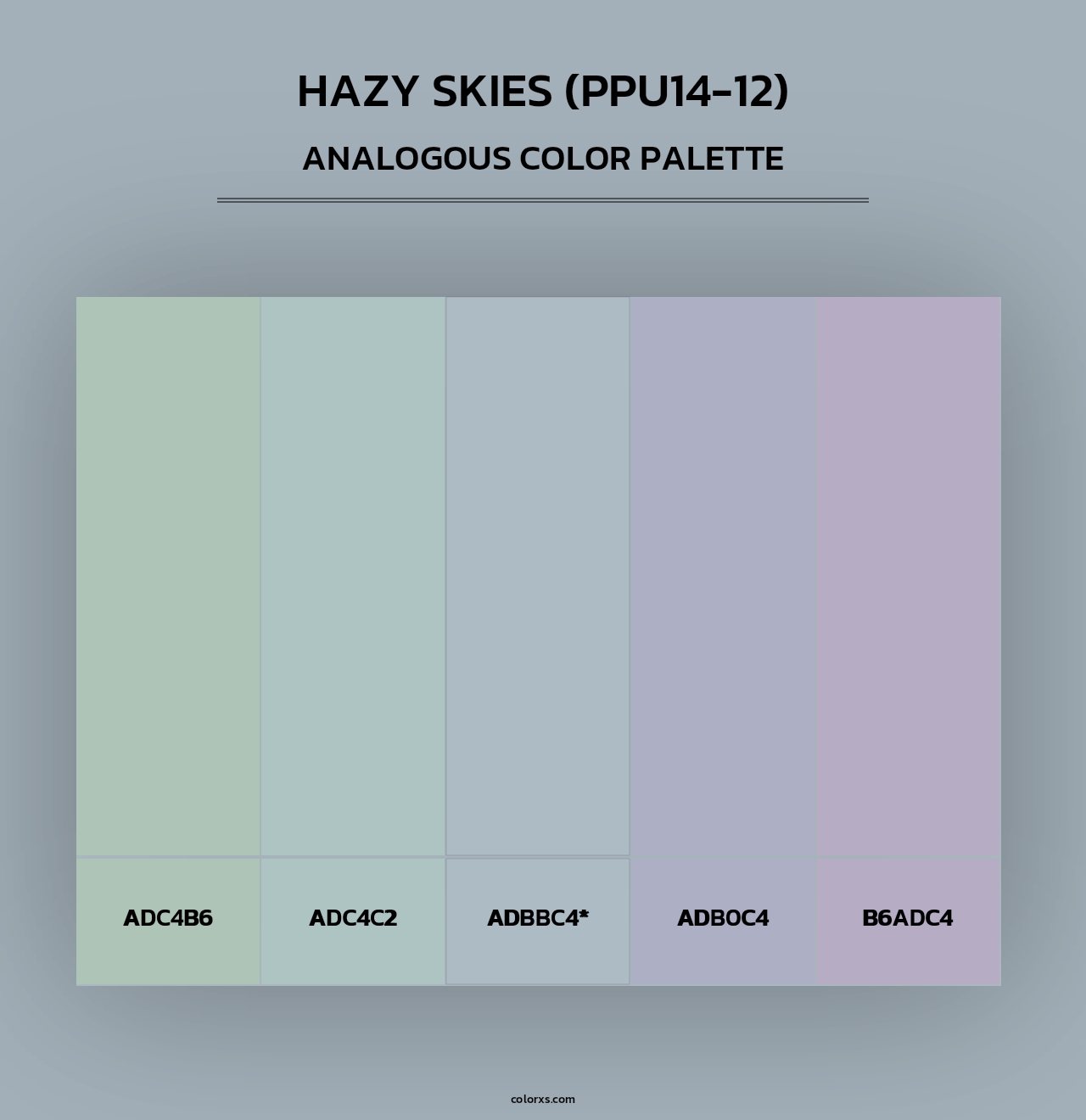 Hazy Skies (PPU14-12) - Analogous Color Palette
