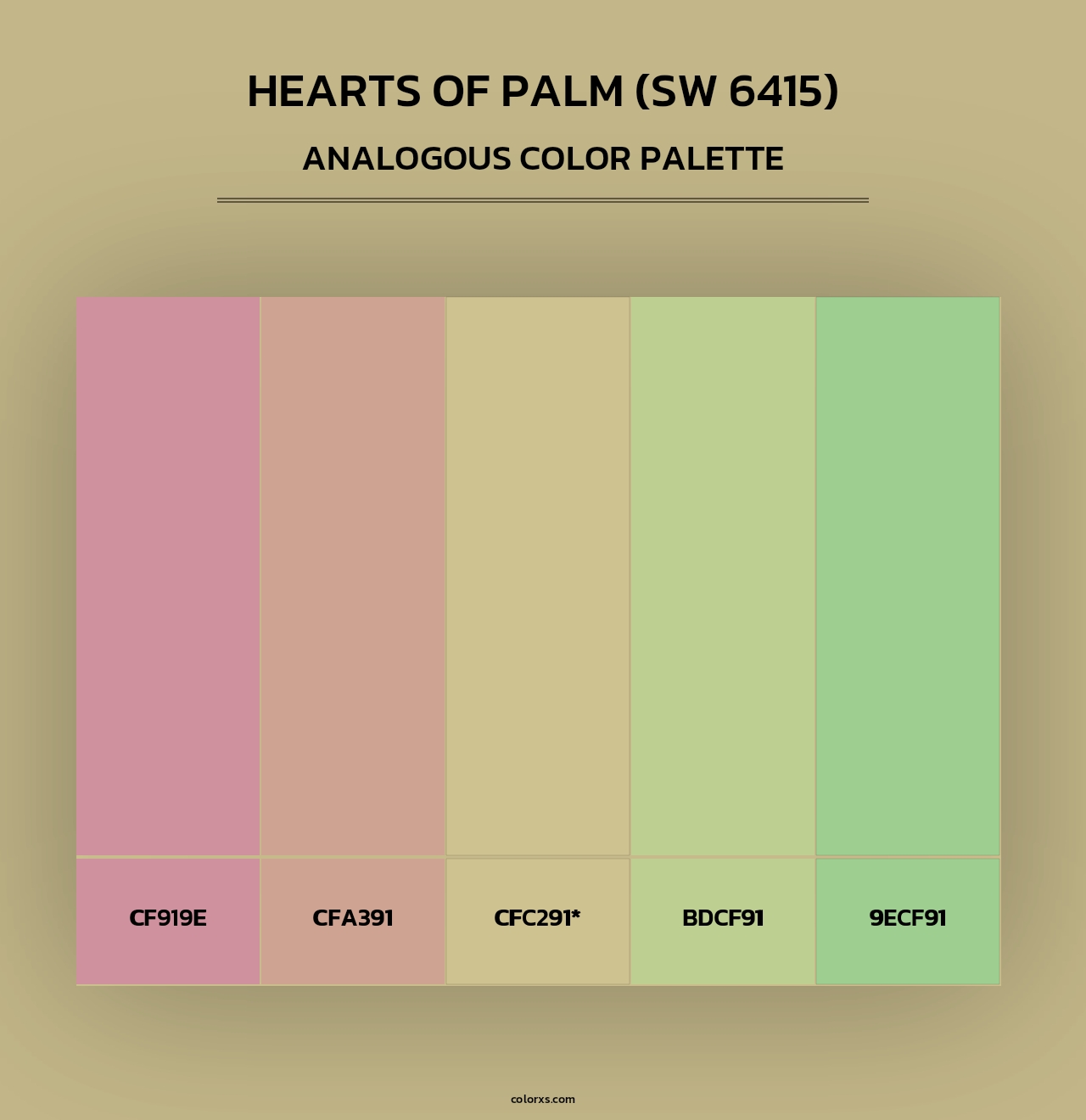 Hearts of Palm (SW 6415) - Analogous Color Palette