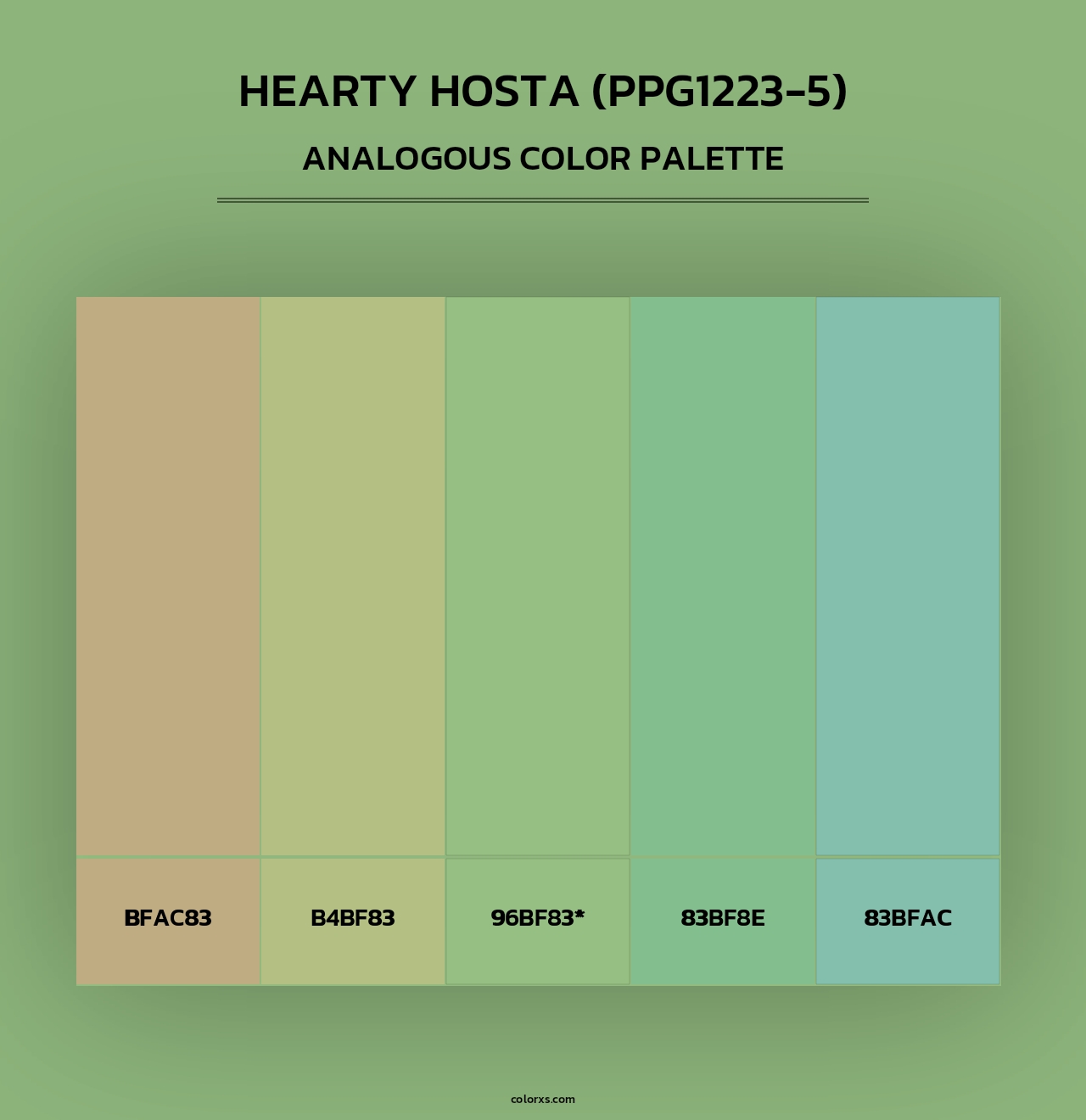 Hearty Hosta (PPG1223-5) - Analogous Color Palette