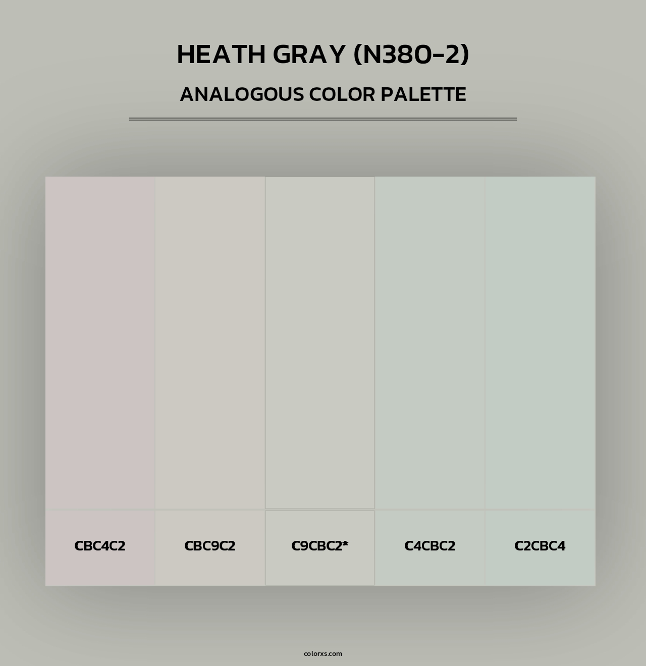 Heath Gray (N380-2) - Analogous Color Palette
