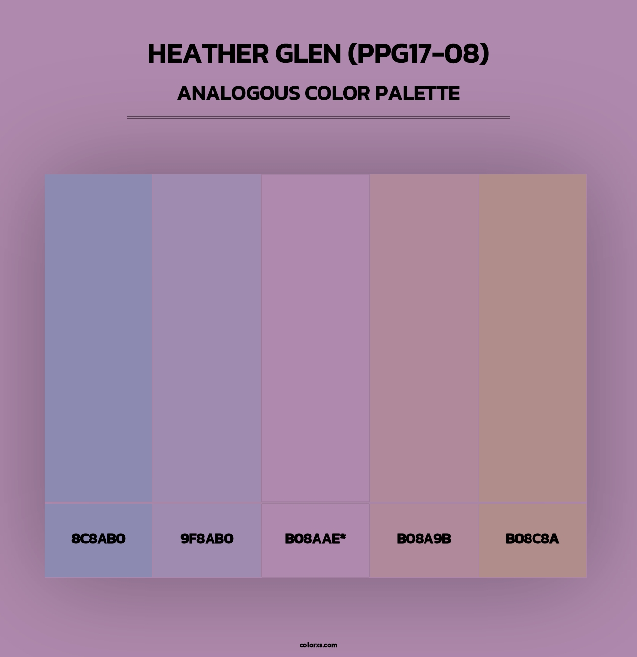 Heather Glen (PPG17-08) - Analogous Color Palette