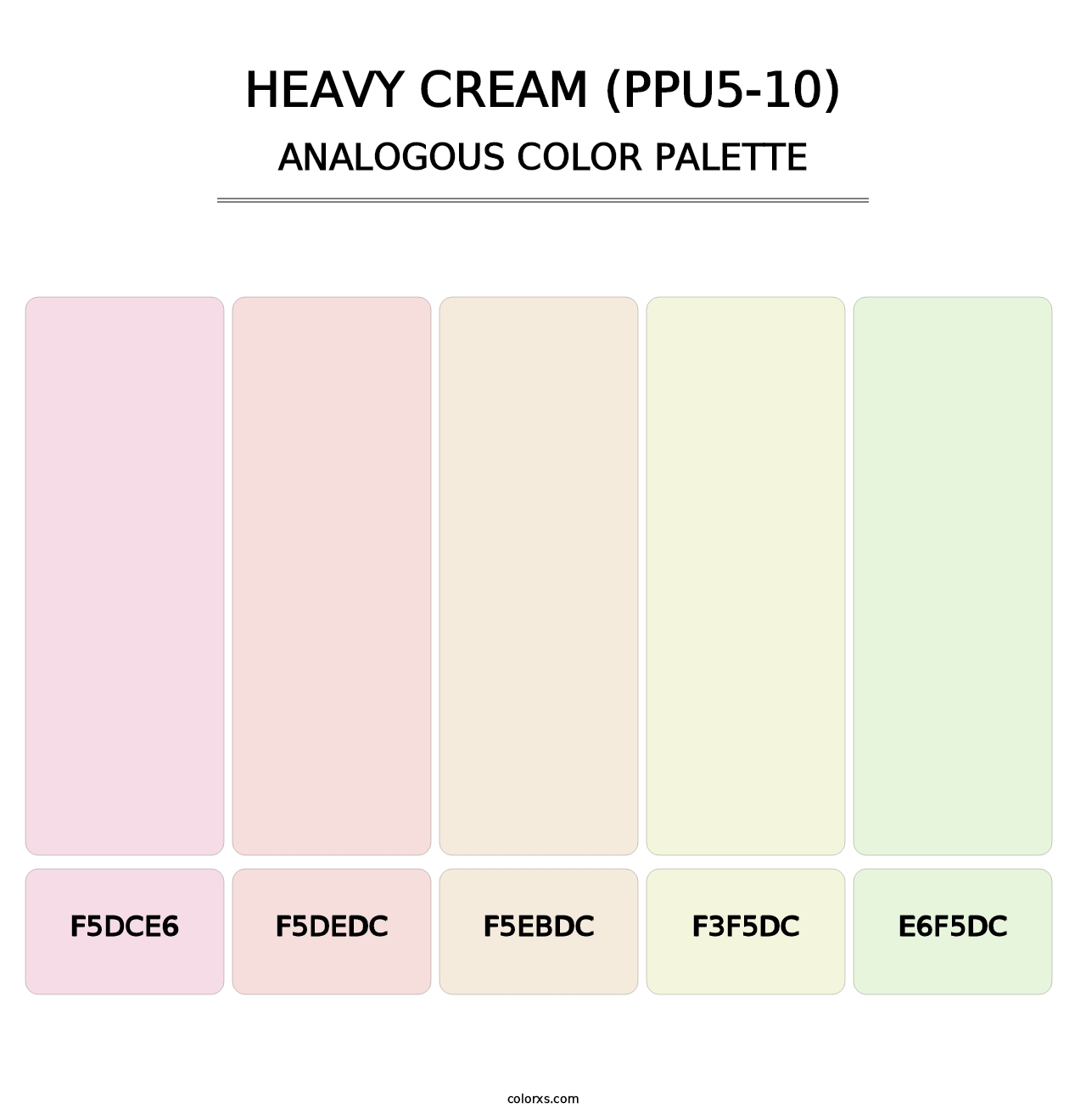Heavy Cream (PPU5-10) - Analogous Color Palette