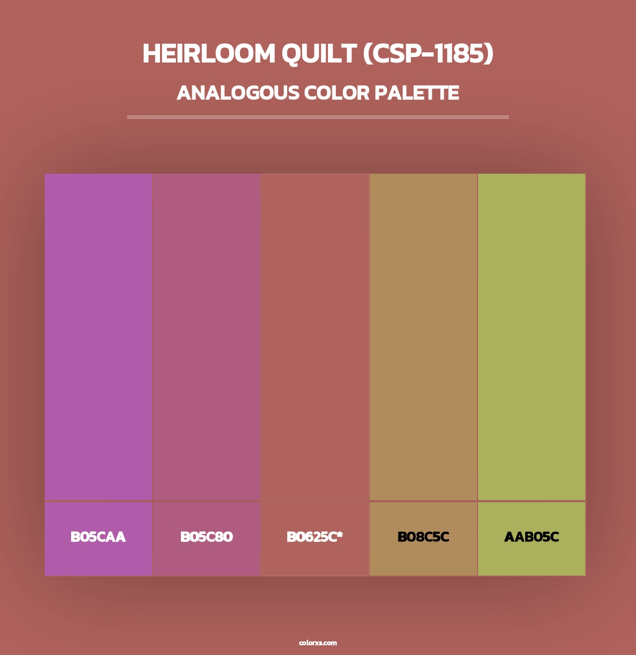 Heirloom Quilt (CSP-1185) - Analogous Color Palette
