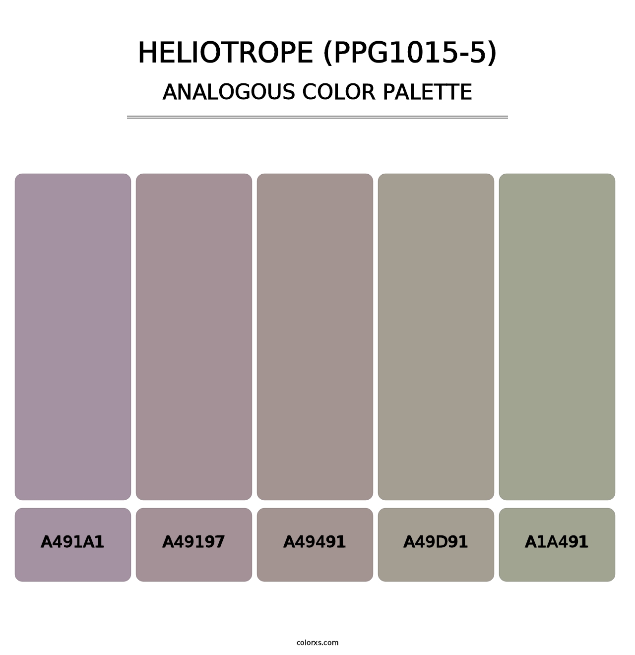 Heliotrope (PPG1015-5) - Analogous Color Palette
