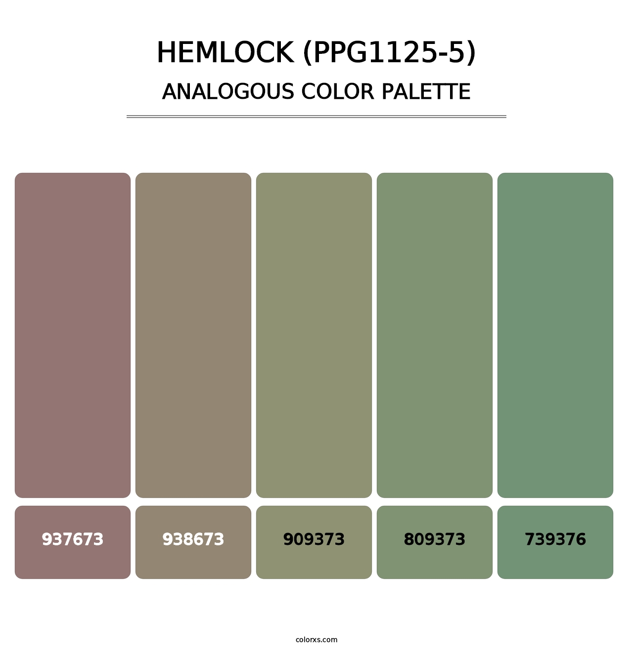 Hemlock (PPG1125-5) - Analogous Color Palette