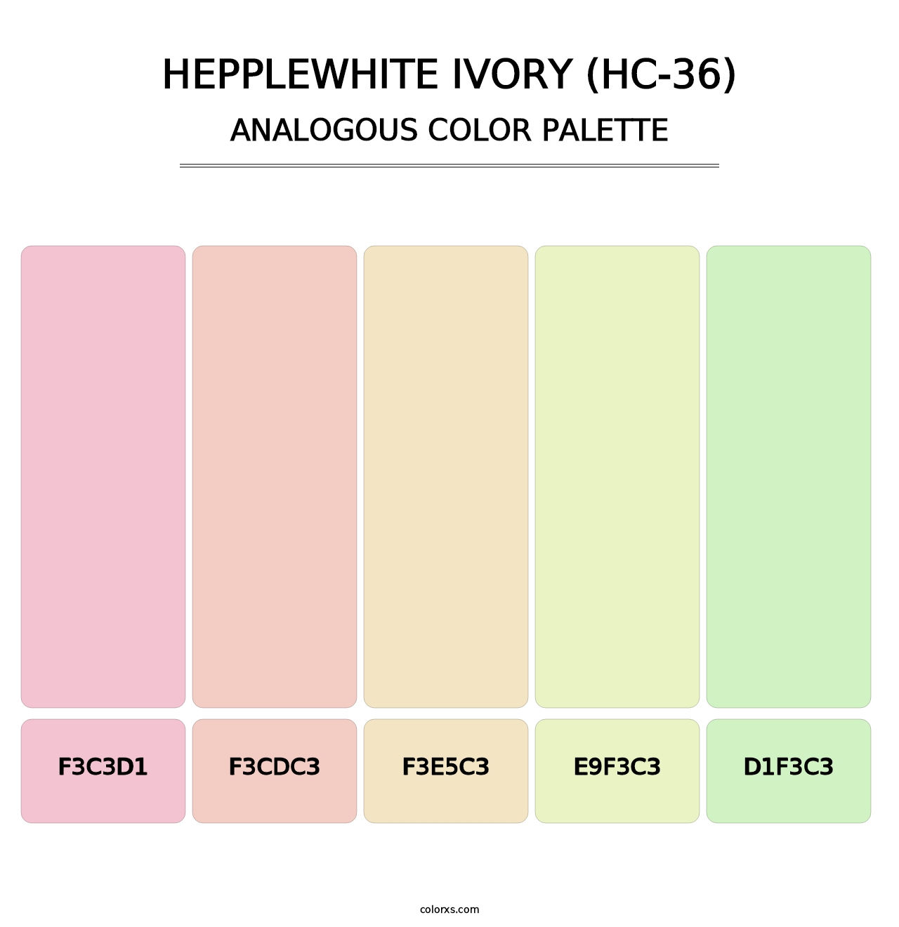 Hepplewhite Ivory (HC-36) - Analogous Color Palette