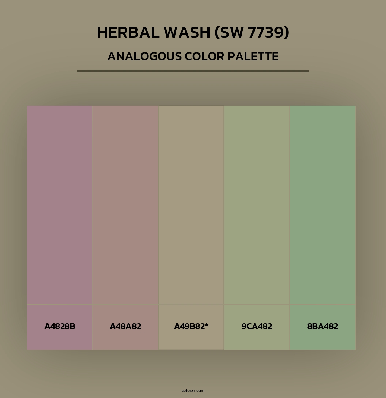 Herbal Wash (SW 7739) - Analogous Color Palette