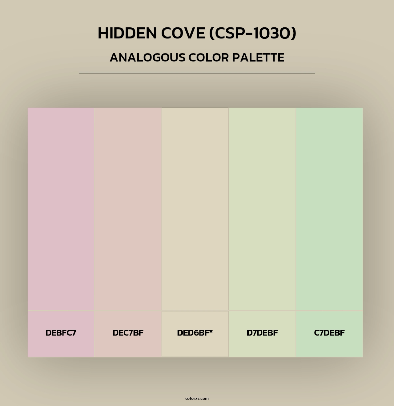 Hidden Cove (CSP-1030) - Analogous Color Palette