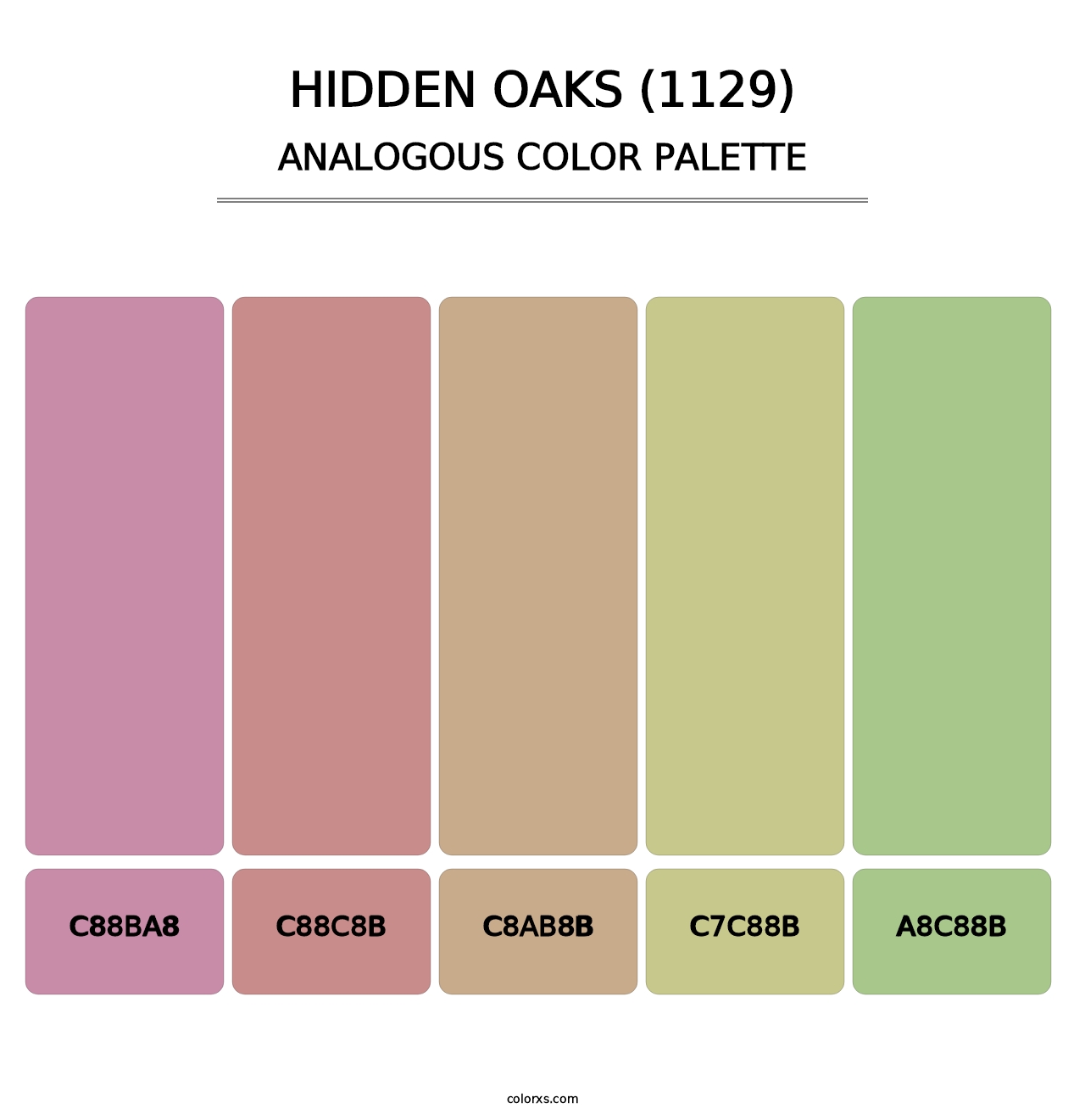 Hidden Oaks (1129) - Analogous Color Palette