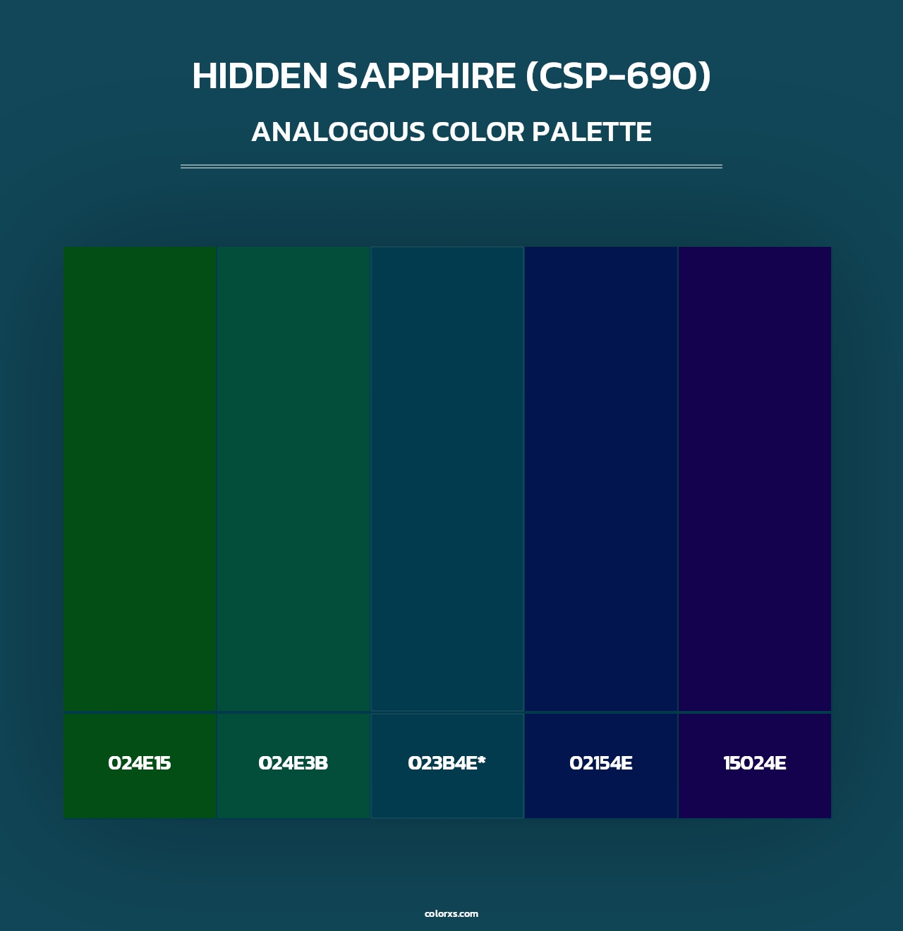 Hidden Sapphire (CSP-690) - Analogous Color Palette