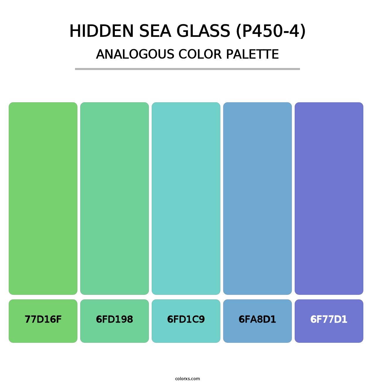 Hidden Sea Glass (P450-4) - Analogous Color Palette