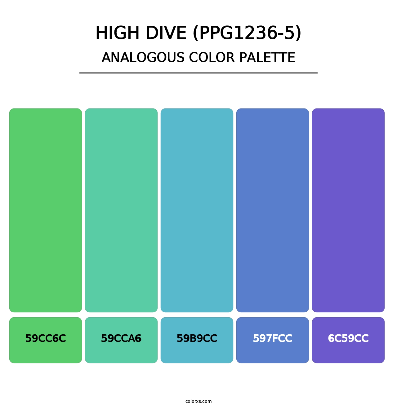High Dive (PPG1236-5) - Analogous Color Palette
