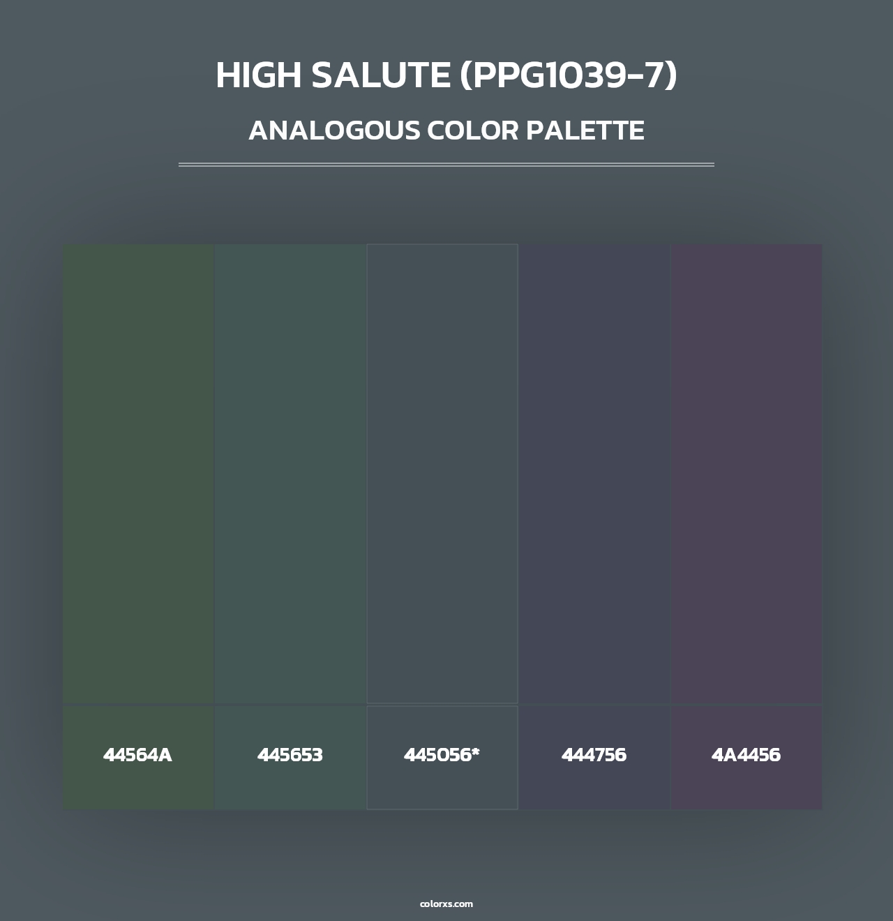 High Salute (PPG1039-7) - Analogous Color Palette