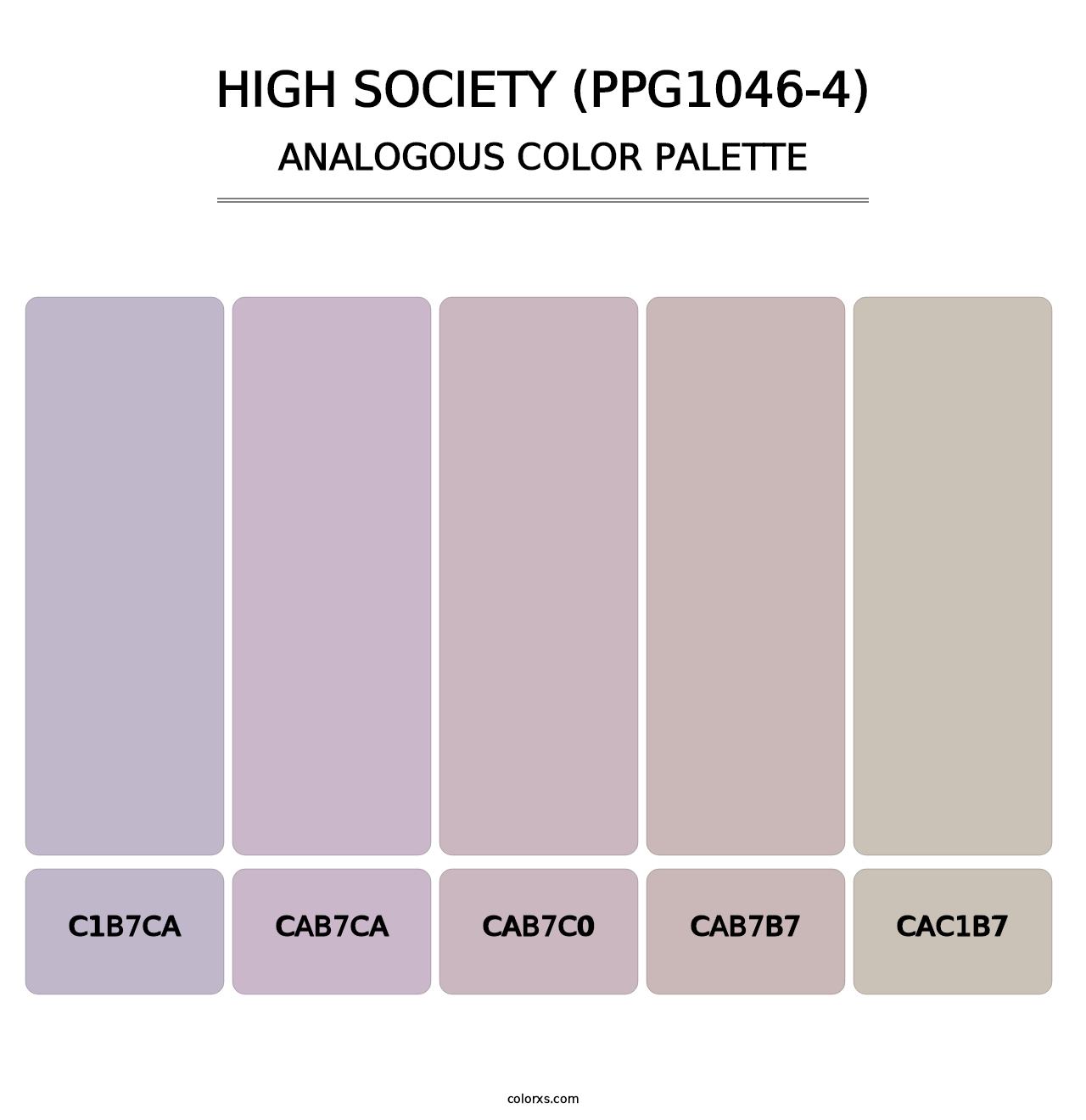 High Society (PPG1046-4) - Analogous Color Palette