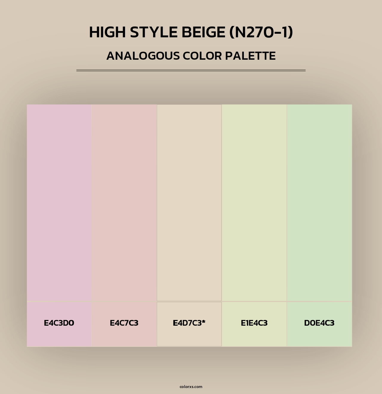 High Style Beige (N270-1) - Analogous Color Palette