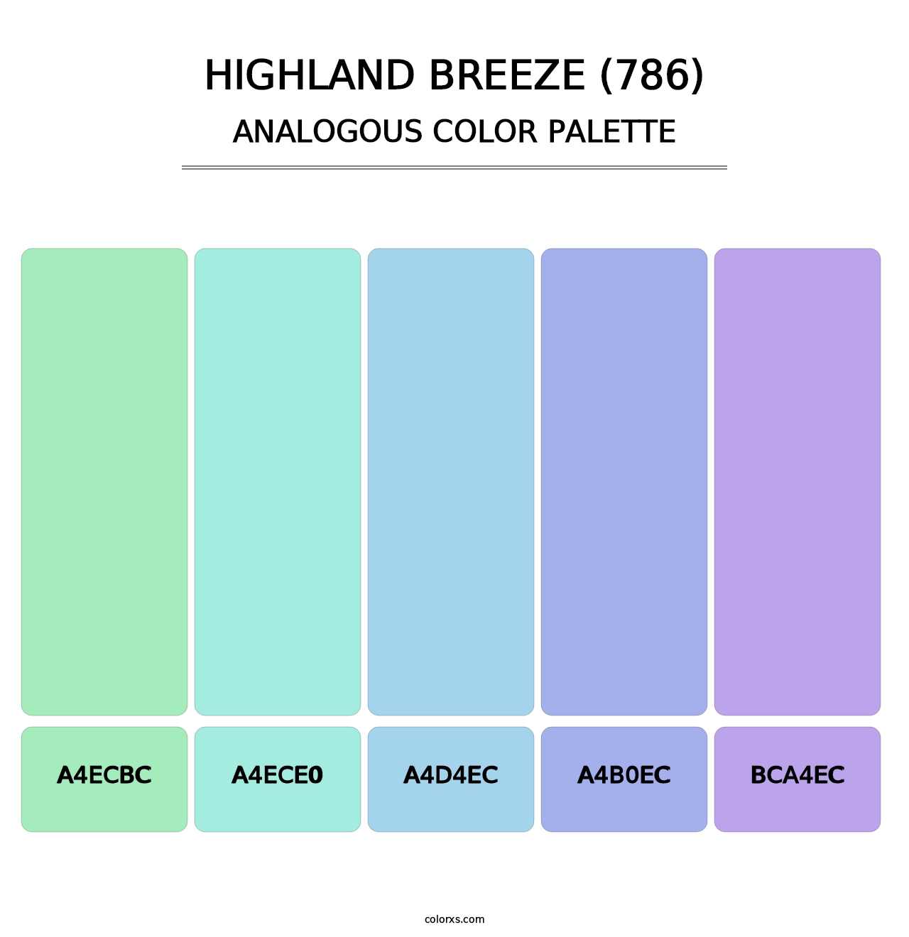 Highland Breeze (786) - Analogous Color Palette