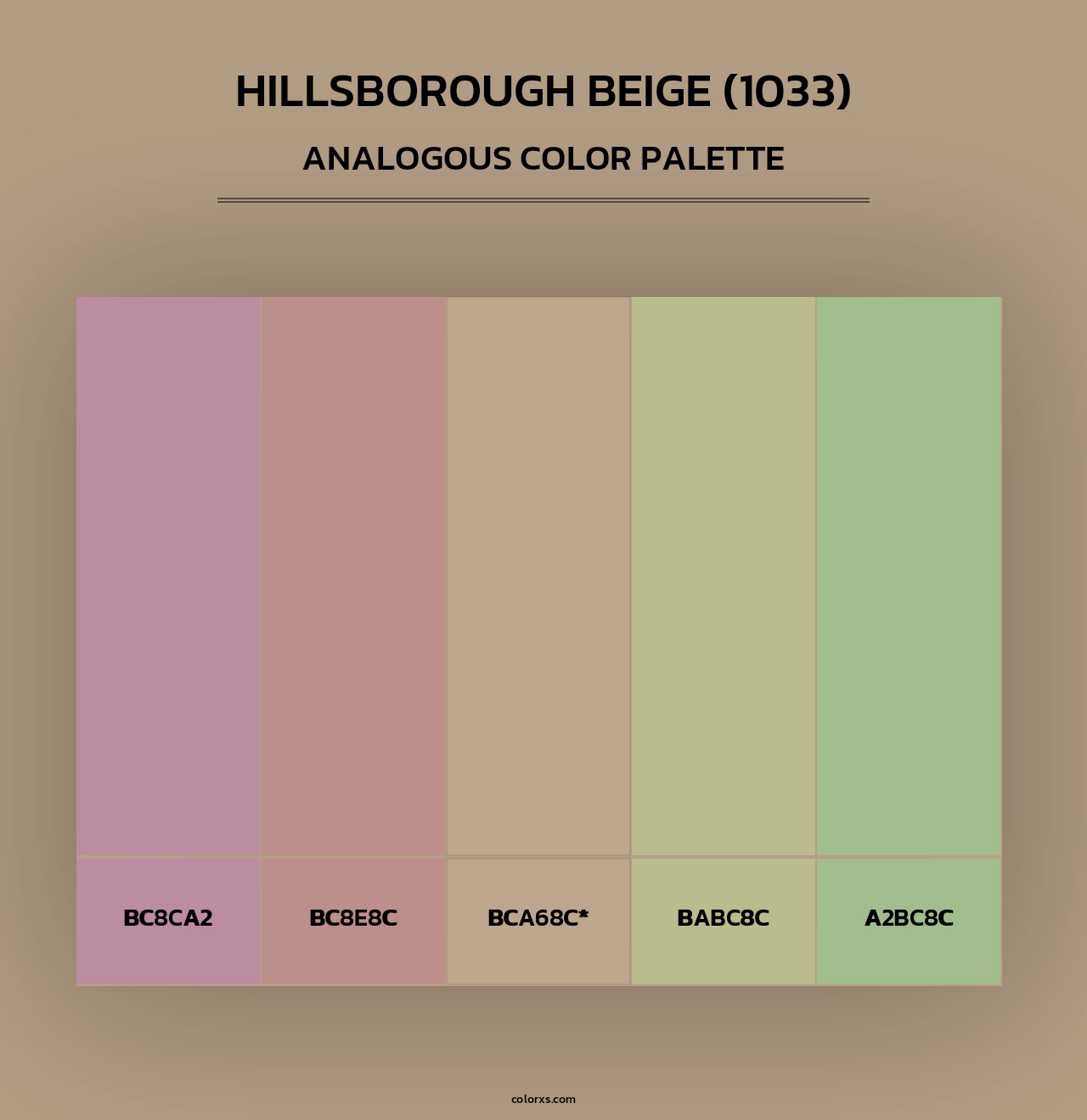 Hillsborough Beige (1033) - Analogous Color Palette