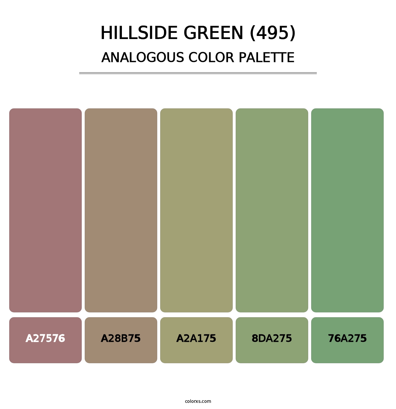 Hillside Green (495) - Analogous Color Palette