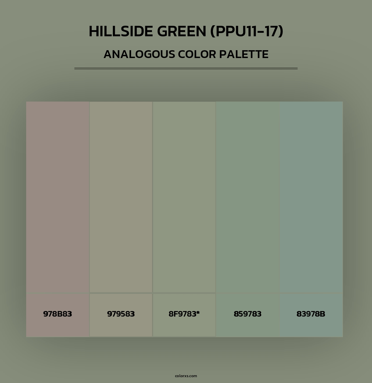 Hillside Green (PPU11-17) - Analogous Color Palette