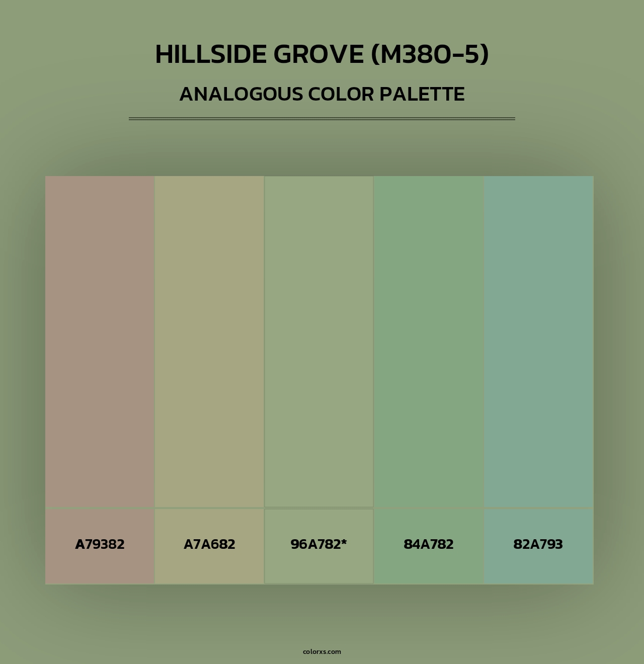 Hillside Grove (M380-5) - Analogous Color Palette