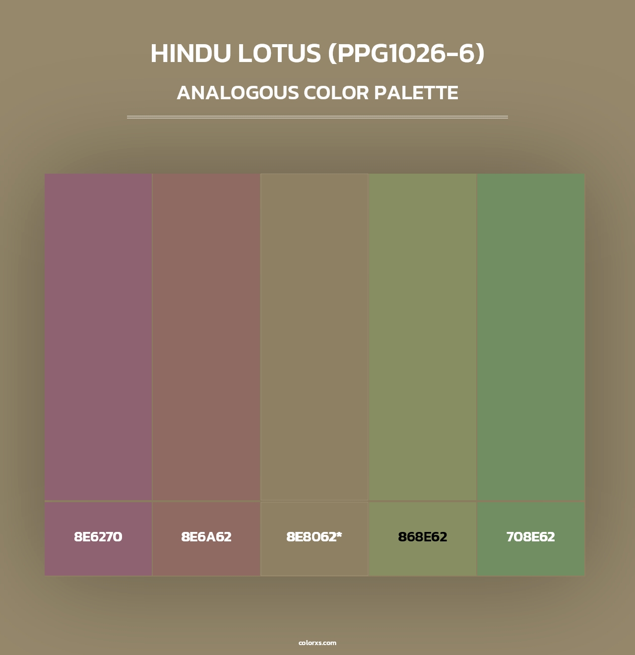 Hindu Lotus (PPG1026-6) - Analogous Color Palette