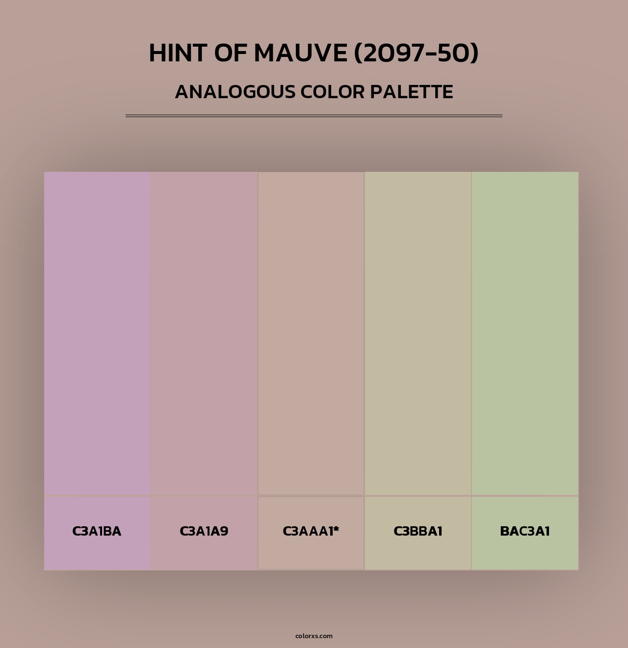 Hint of Mauve (2097-50) - Analogous Color Palette