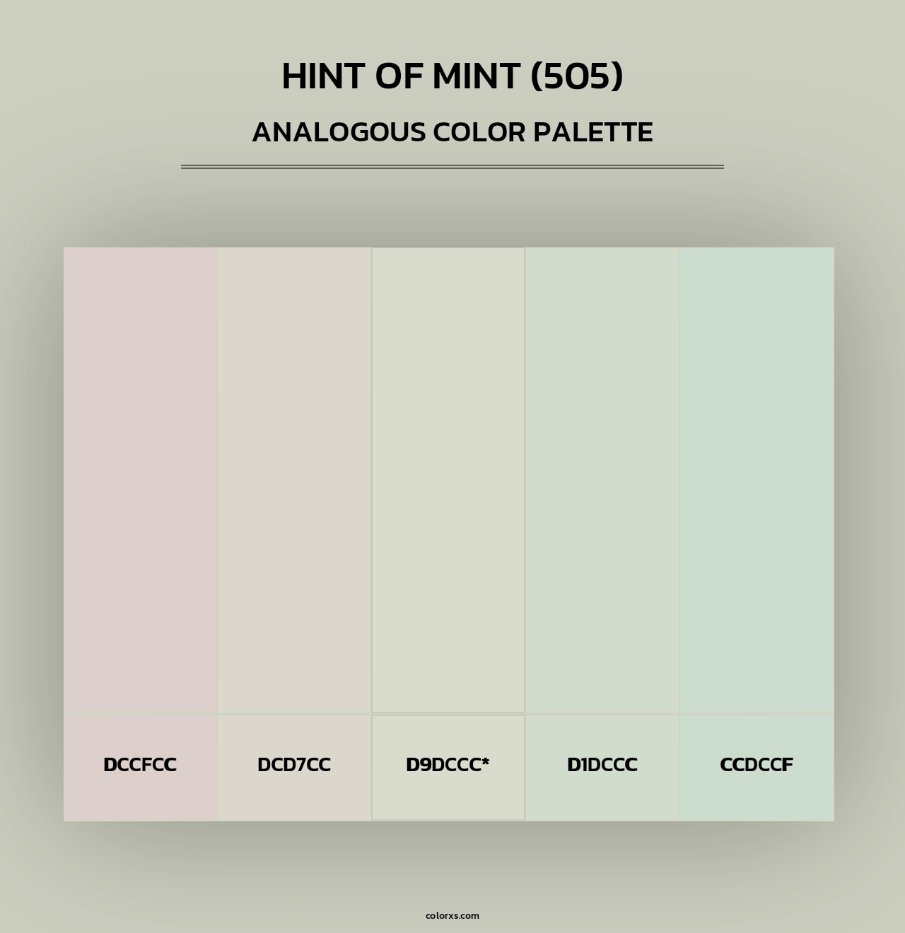 Hint of Mint (505) - Analogous Color Palette